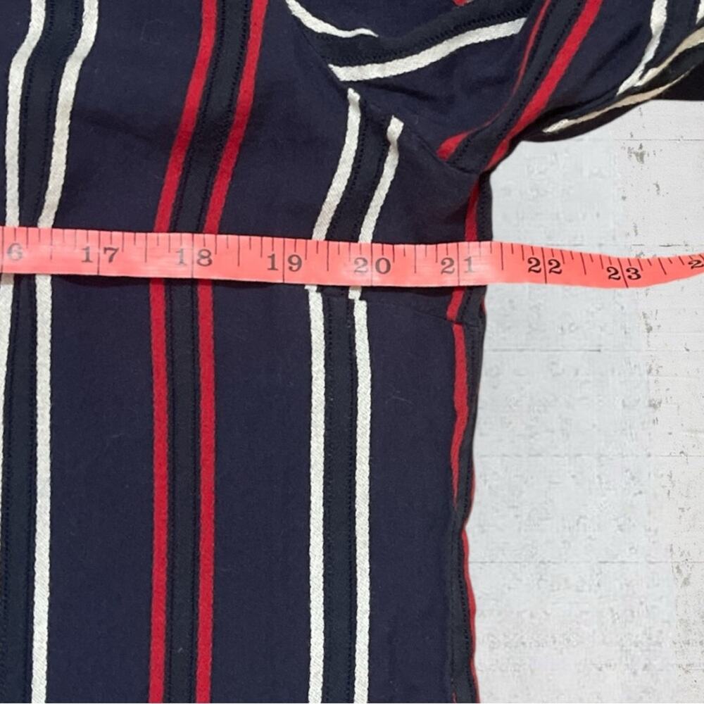 CAbi Top Womens Large Striped Flag Blouse Red White & Blue Americana Coastal - Picture 8 of 11